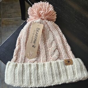Bearpaw hat beanie NWT pink